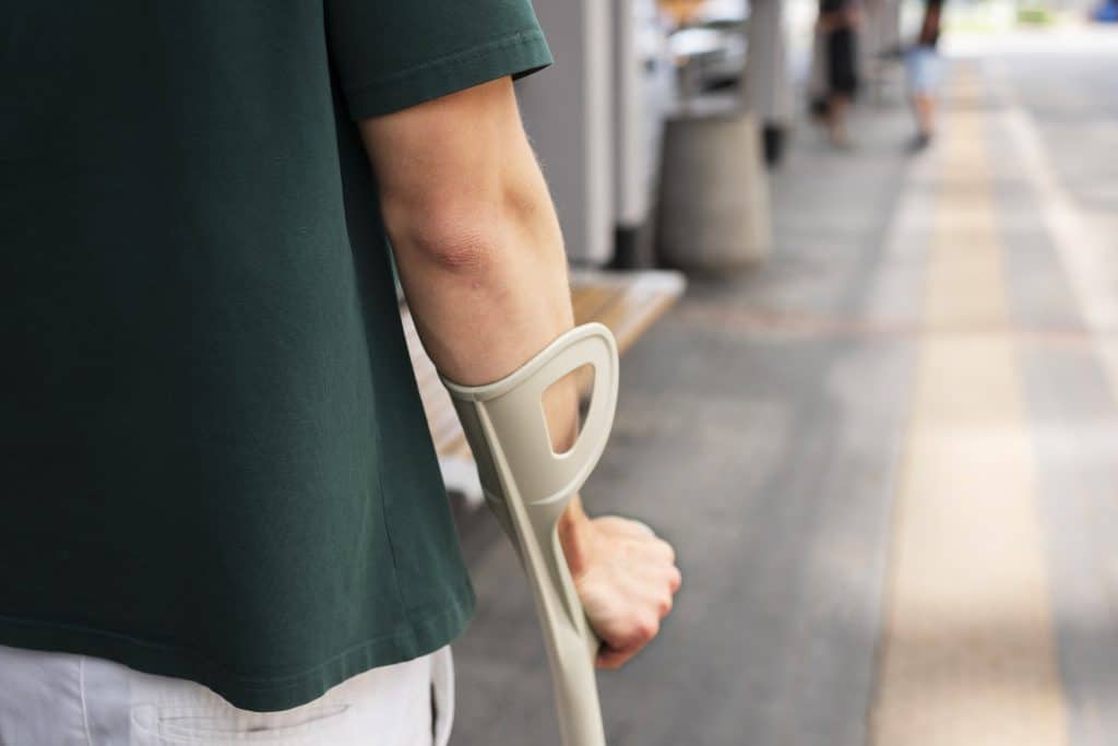 disabled person travelling city